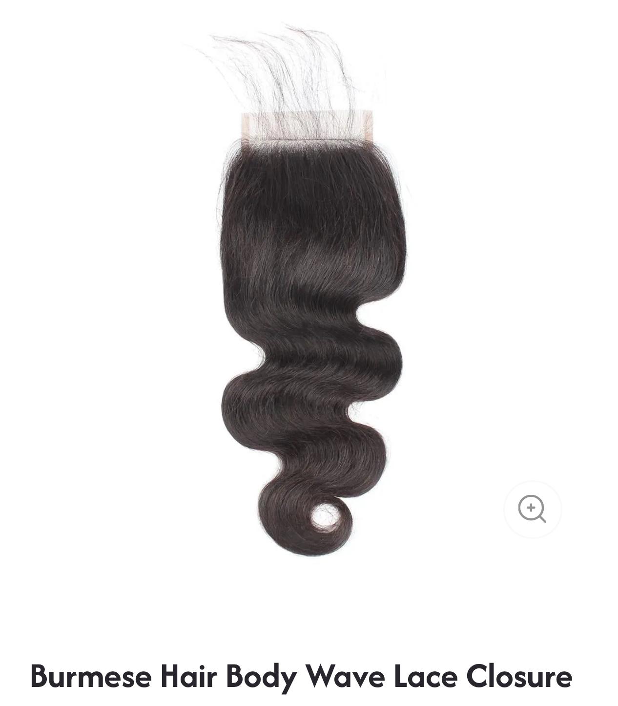 Burmese Hair Body Wave Lace Closure