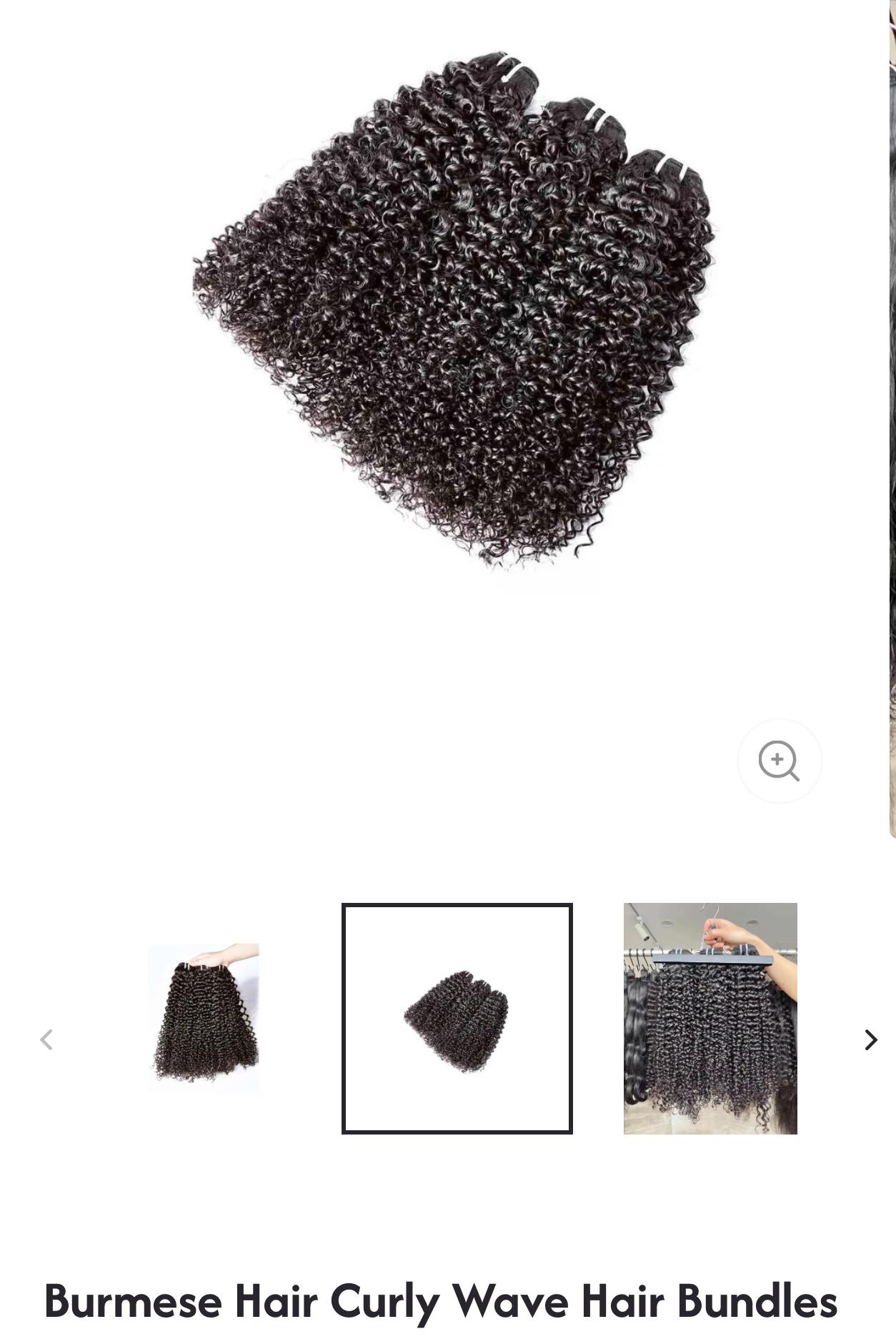 Burmese Hair Curly Wave Hair Bundles