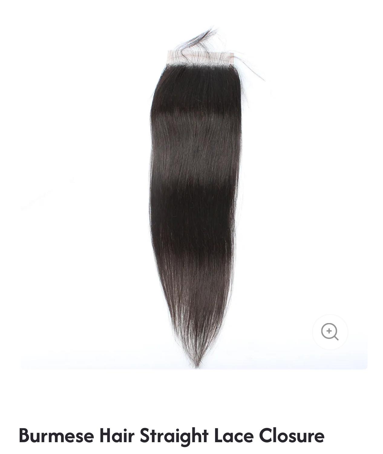 Burmese Hair Straight Lace Closure