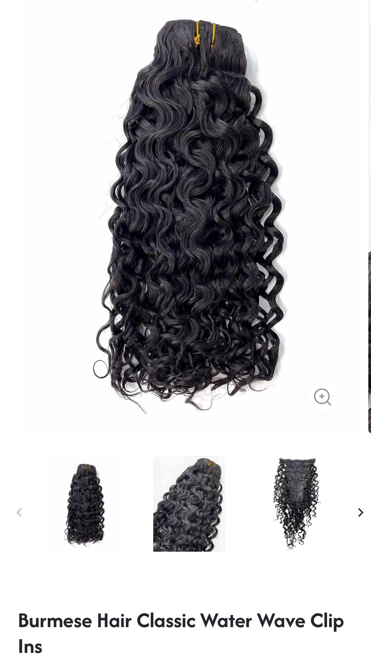 Burmese Hair Classic Water Wave Clip Ins
