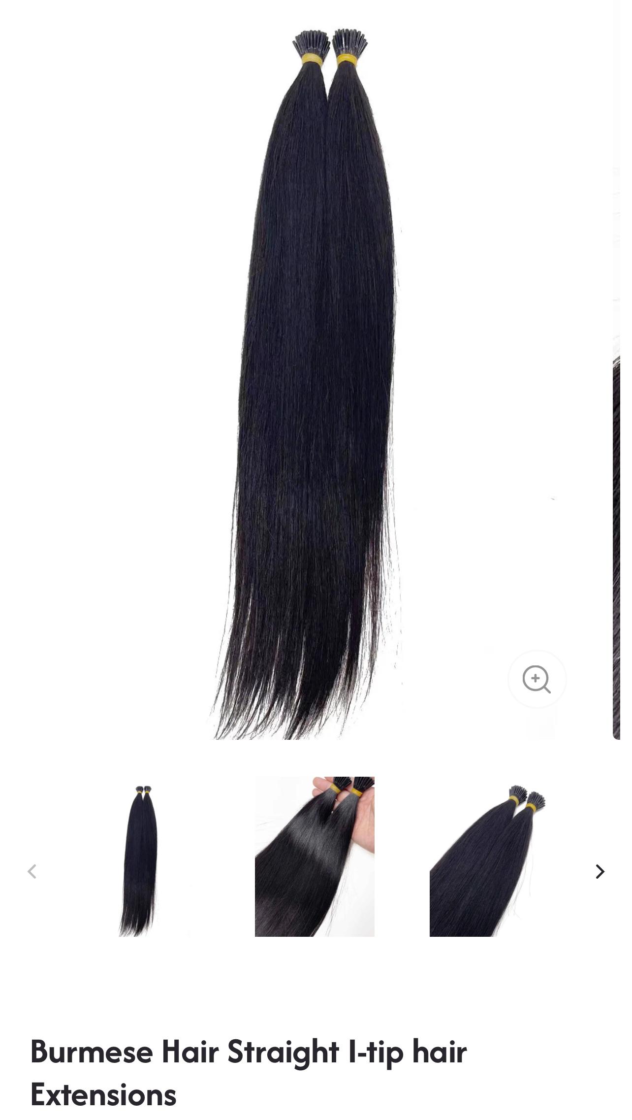 Burmese Hair Straight I-tip Extensions
