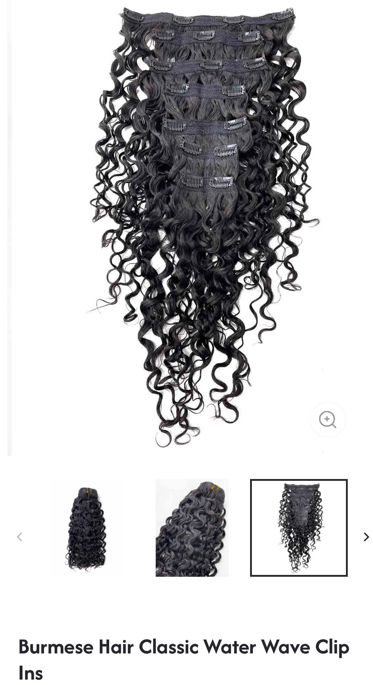 Burmese Hair Classic Water Wave Clip Ins