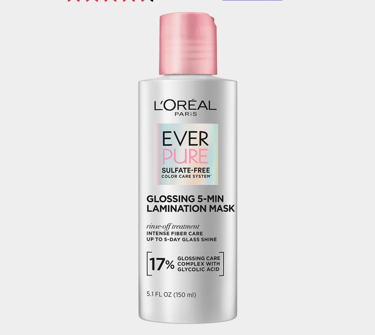 L'Oréal Paris EverPure Glossing 5-Min Lamination Mask