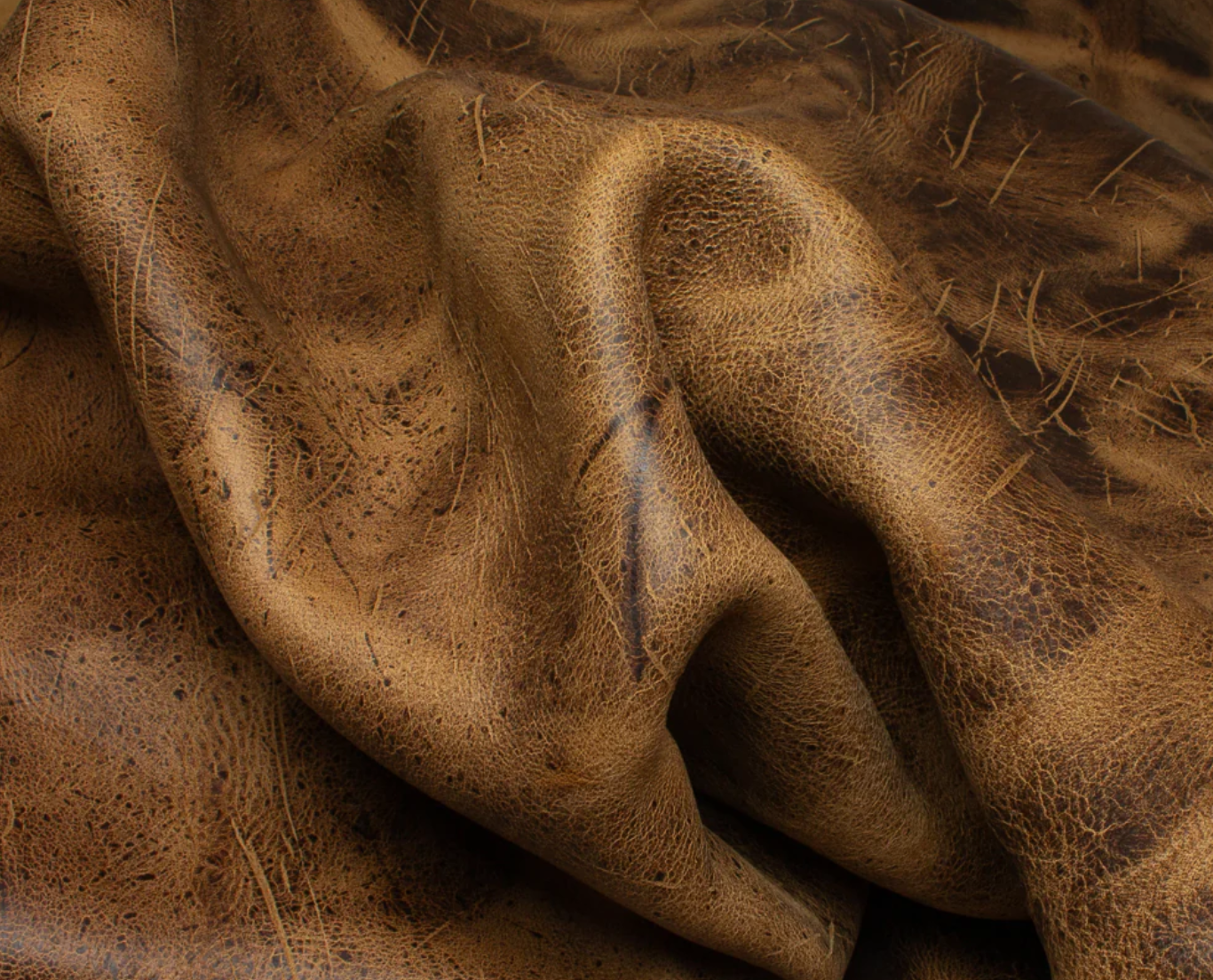 Vintage Distressed Brown Leather with Rugged Finish