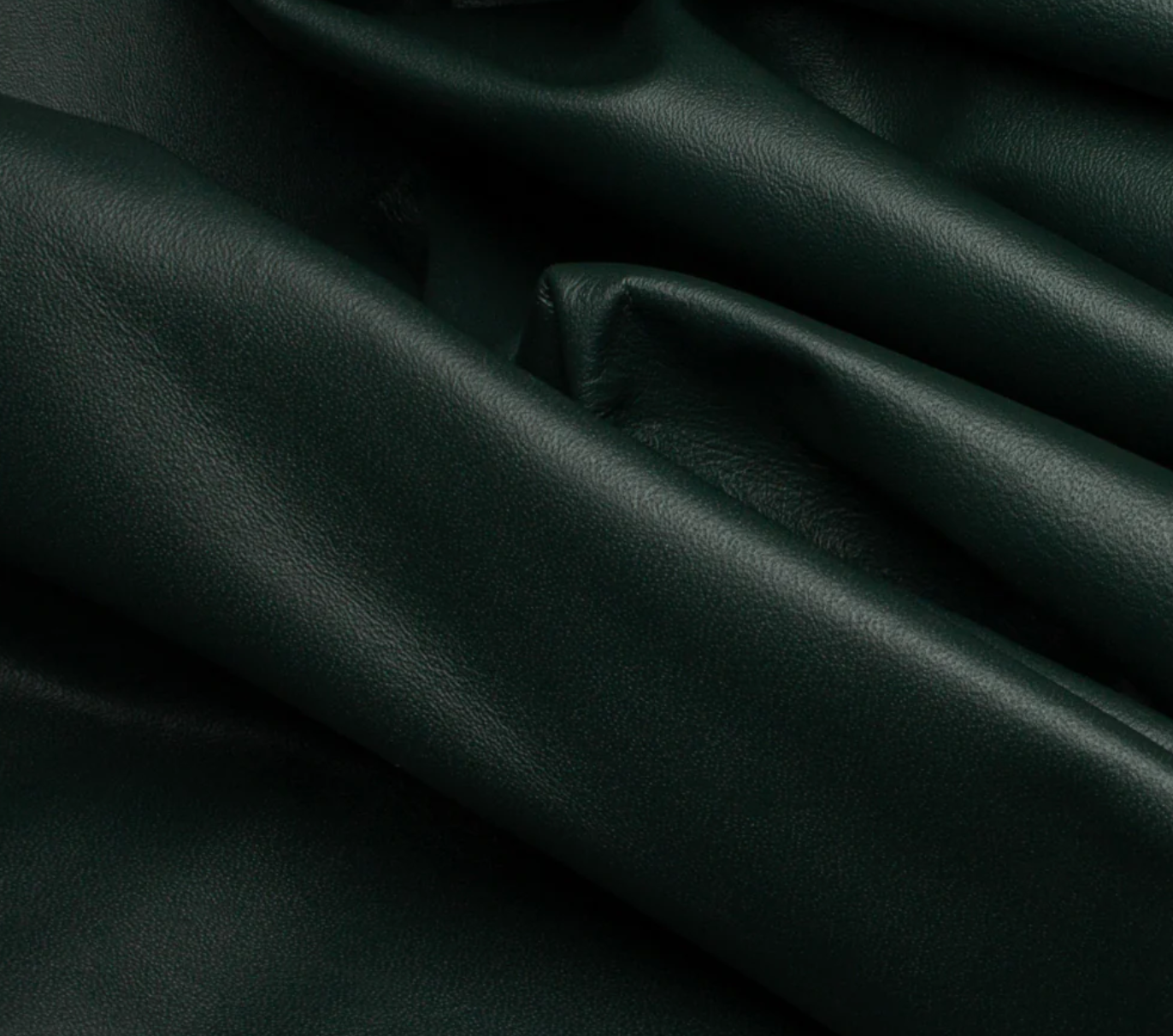 Forest Green Natural Grain Leather with Smooth Finish