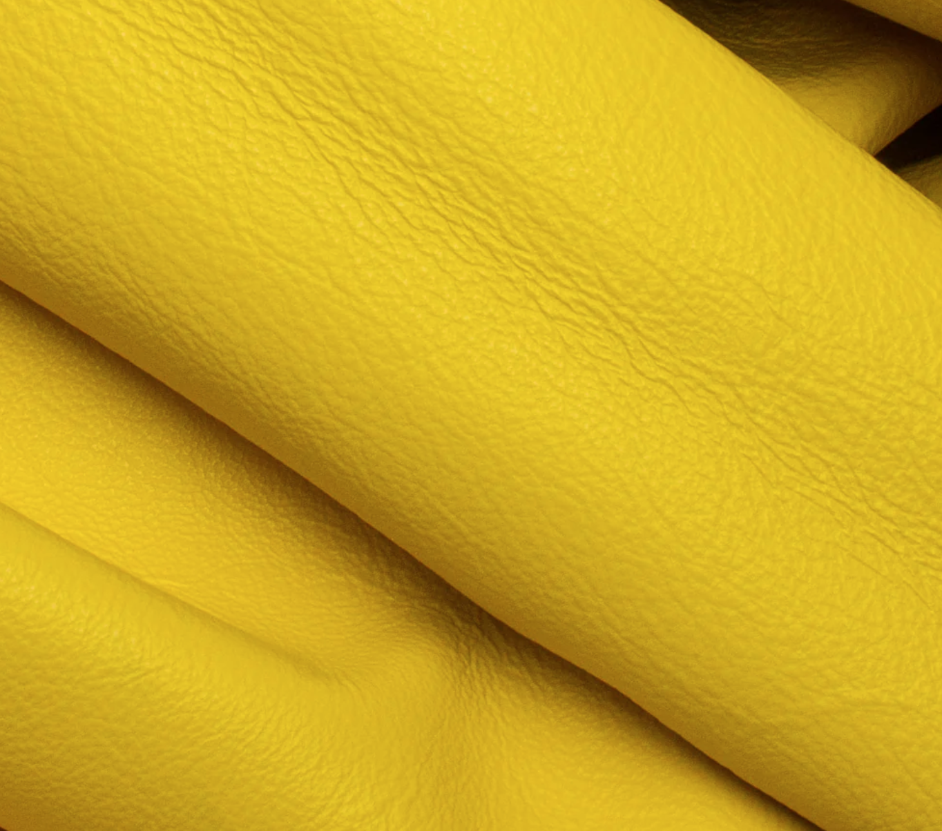 Bright Yellow Natural Grain Leather with Soft Finish