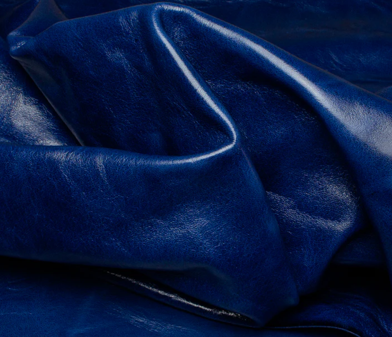 Atlantic Blue Soft Goat Leather with Vintage Finish (0.8–1.0 mm)