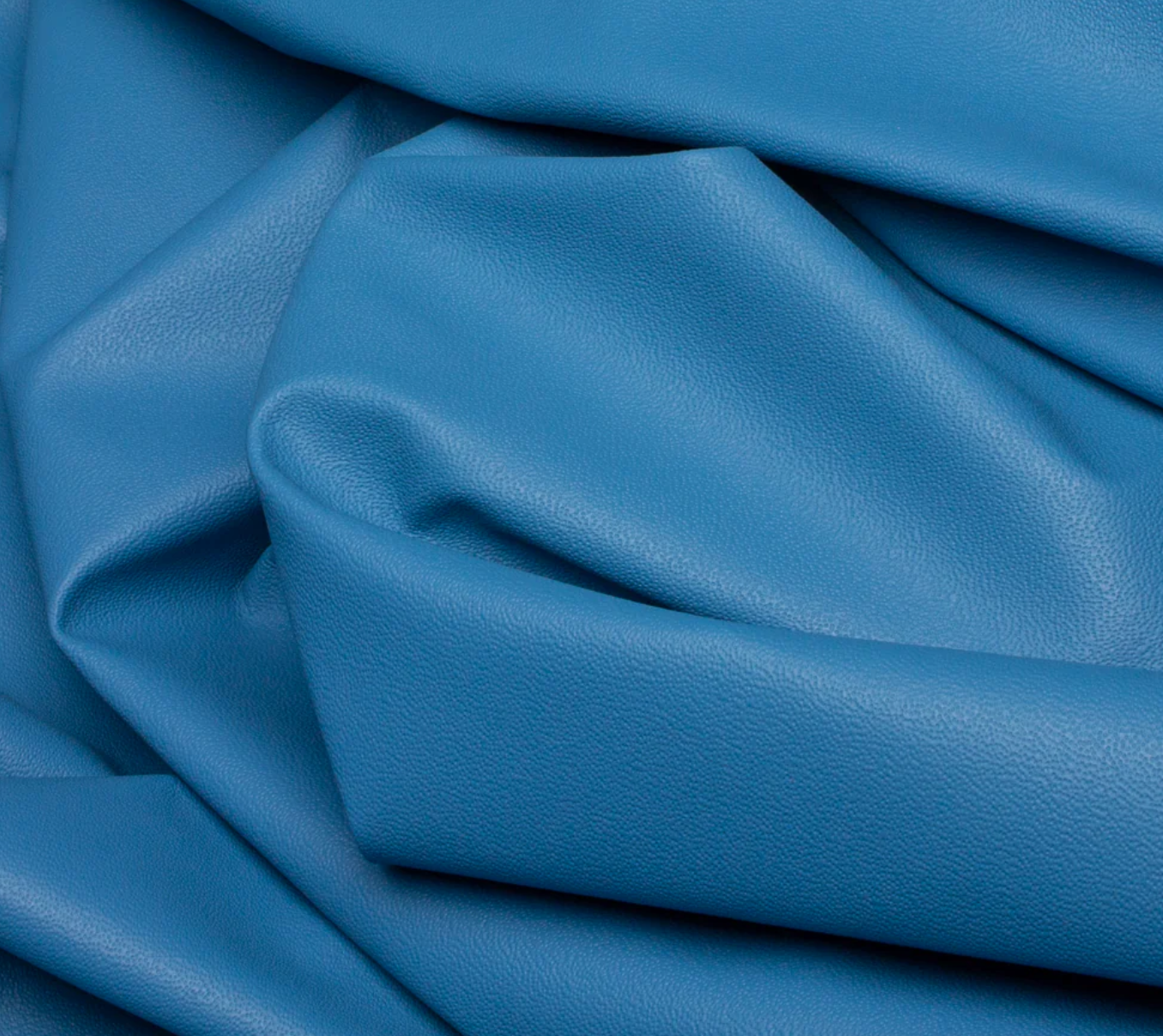 Sky Blue Natural Grain Leather with Smooth Finish