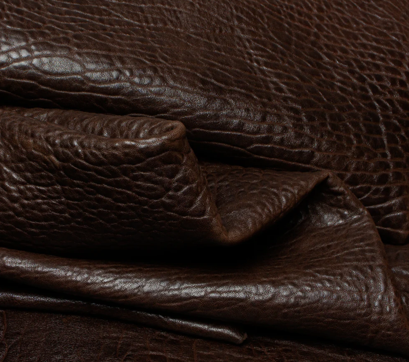 Chocolate Shrunken Grain Lamb Leather (1.6–1.8 mm)