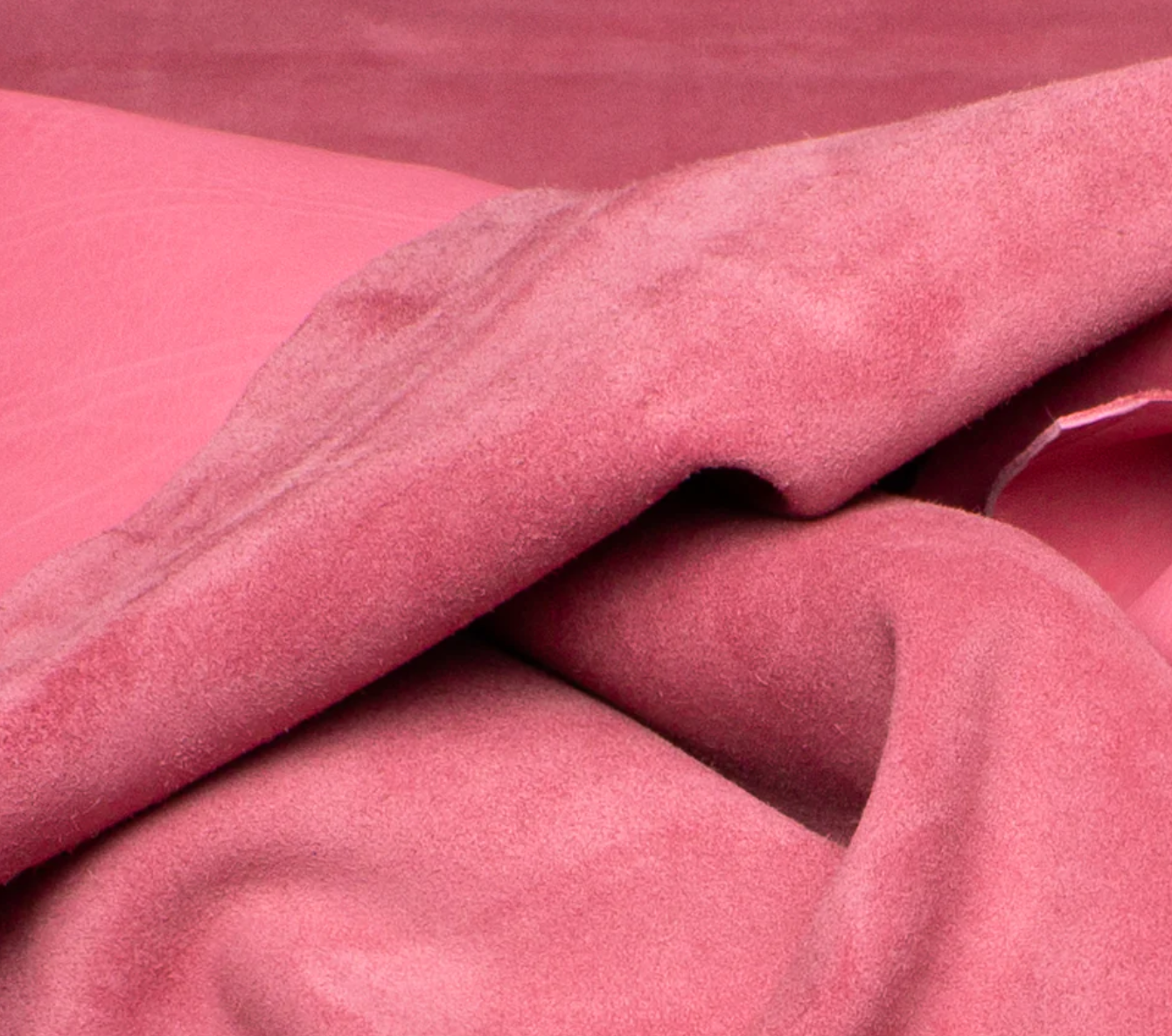 Pink Reverse Suede Babycalf Leather with Soft Nap Finish (0.8–1.0 mm)