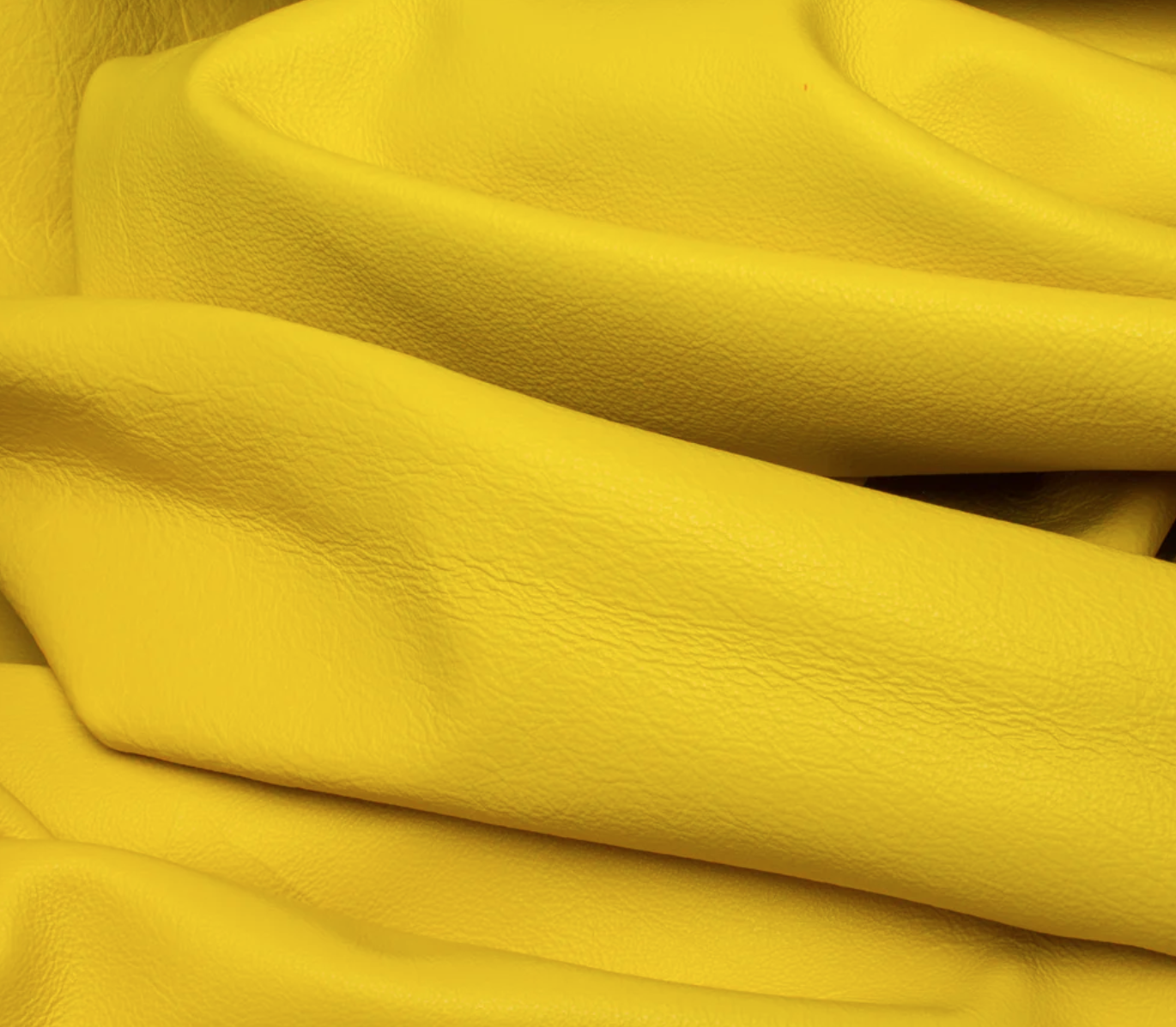 Bright Yellow Natural Grain Leather with Soft Finish