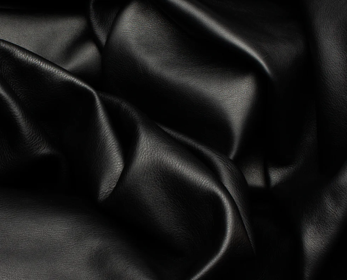 Black Milled Nappa Leather with Natural Grain (1.3–1.5 mm)