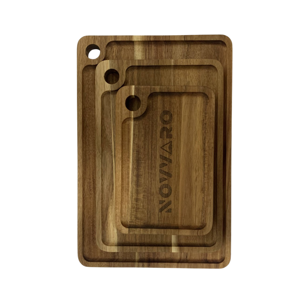Novvaro Accacia Wood Cutting Board - Set of 3
