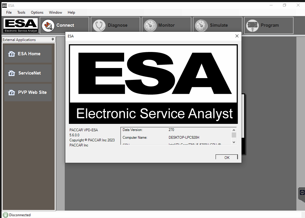 ESA Electronic Service Analyst Software