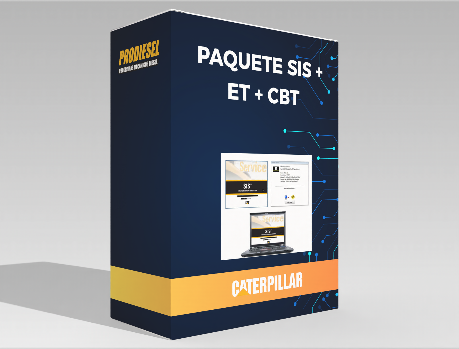Paquete programas Caterpillar Sis 2019, Et 2019, CBT, Factory Password (10 digitos), Service Reports, TA