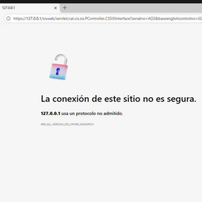 Error certificado Caterpillar SIS