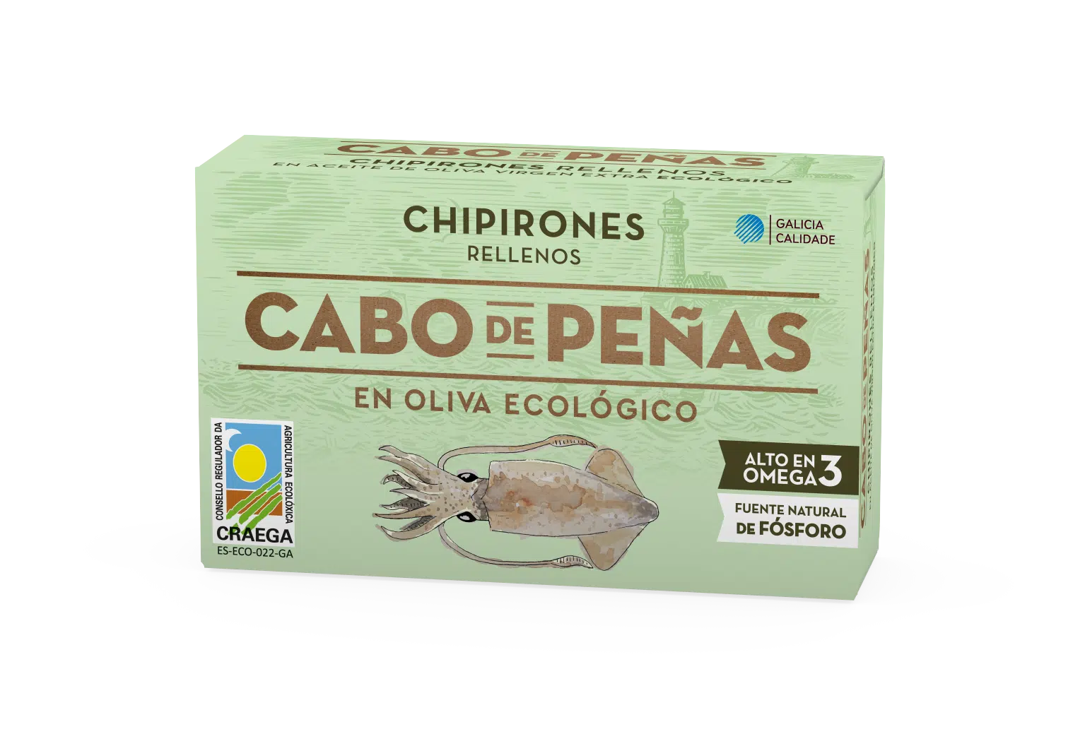 Cabo de Peñas Stuffed Squid in Organic Extra Virgin Olive Oil
