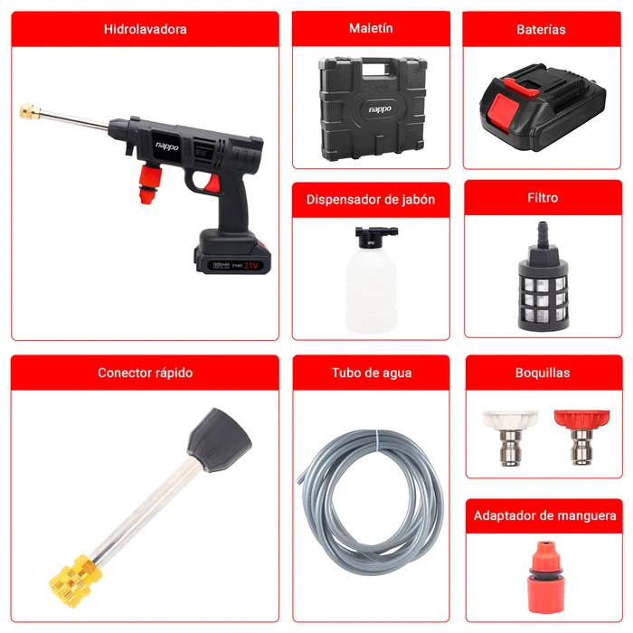 Pistola de lavado a presión inalámbrica