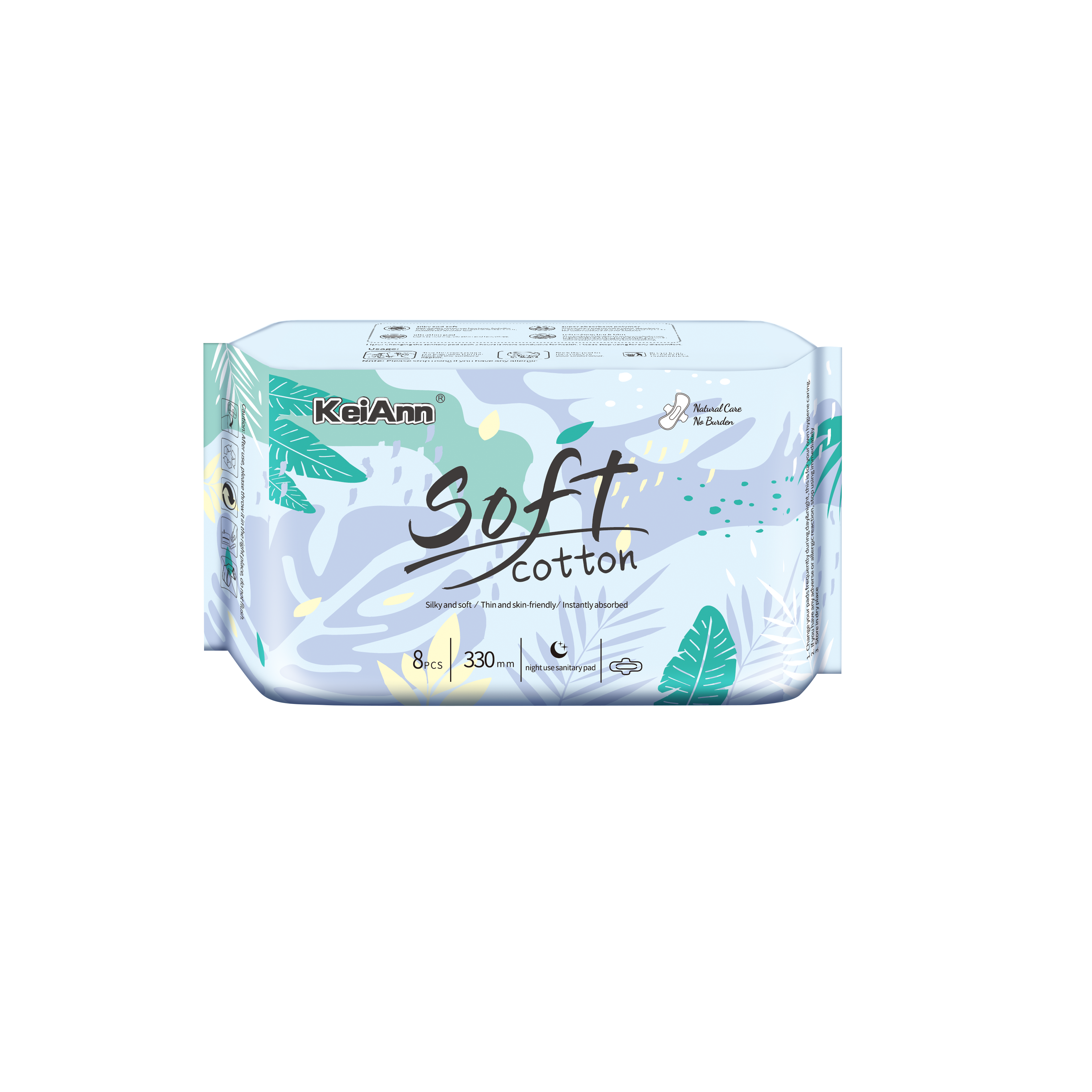 KeiAnn Soft Cotton Sanitary Napkins - NightGuard