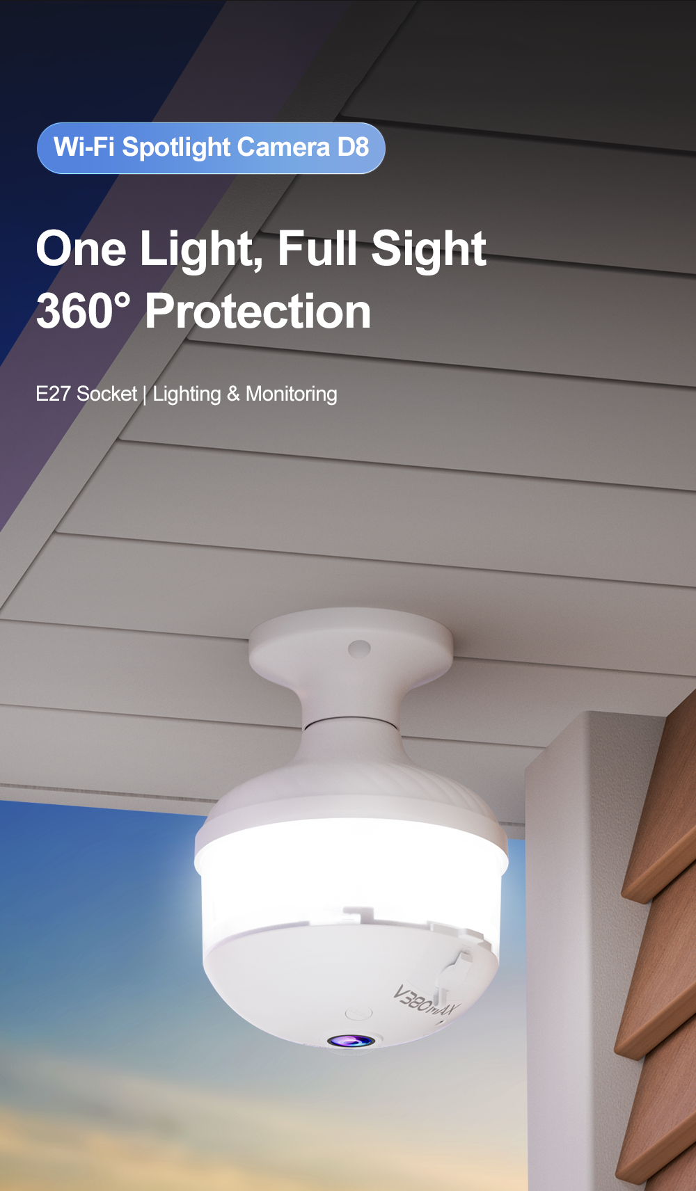 Wi-Fi Spotlight Camera D-8 360 