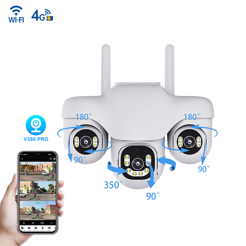VRT-SC31-G-F WITH 4G Security Camera Outdoor & WiFi 3 lens 