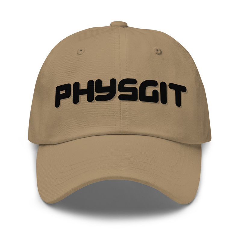 Physgit Classic Dad Hat (Black Logo)