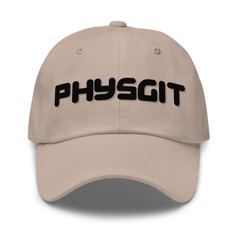Physgit Classic Dad Hat (Black Logo)