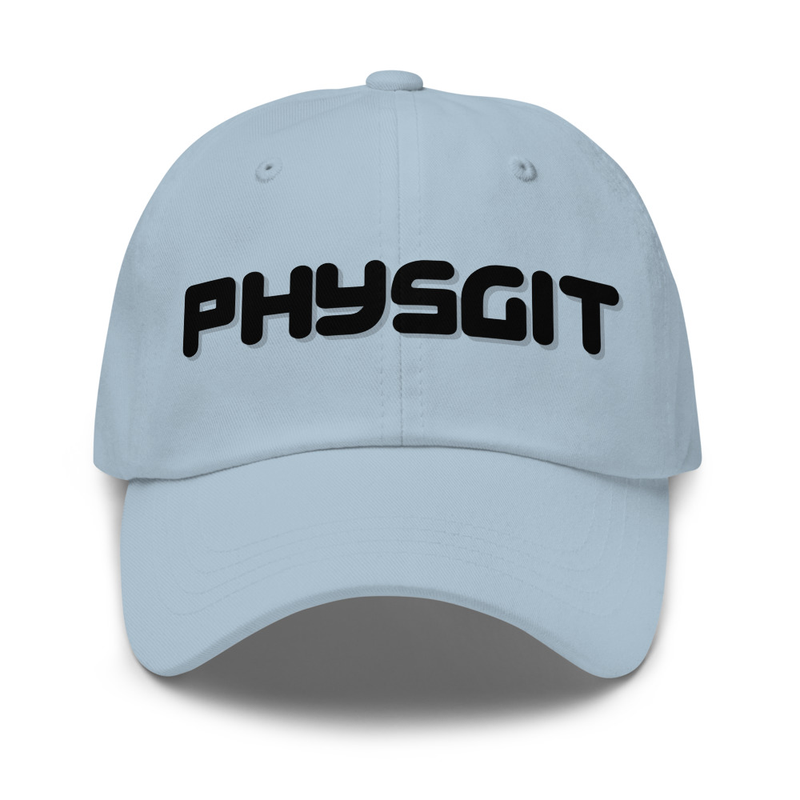 Physgit Classic Dad Hat (Black Logo)
