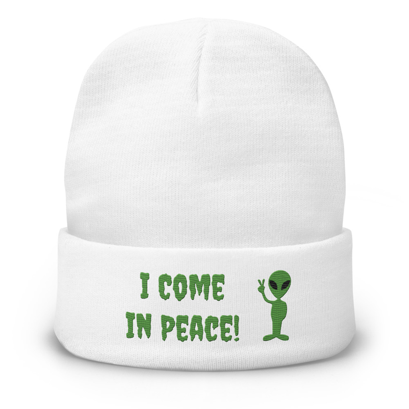 I Come In Peace! Knit Beanie