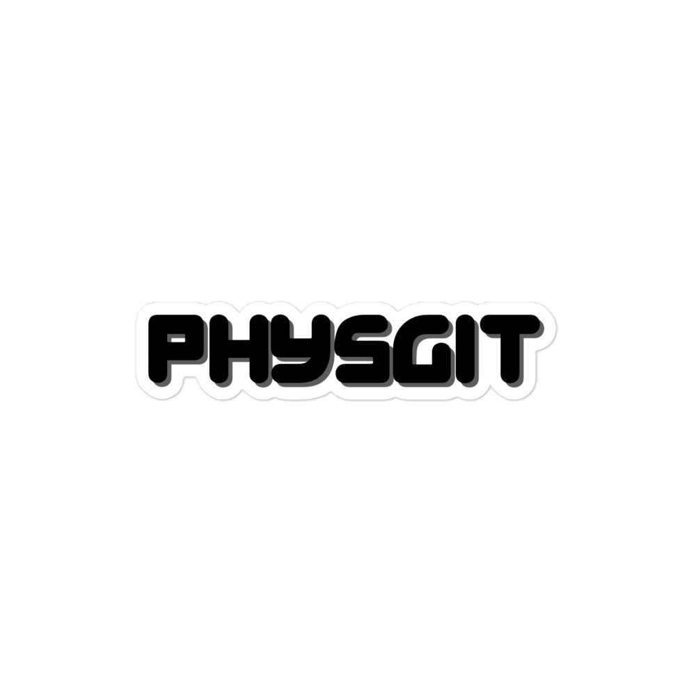 Physgit Kiss-Cut Stickers (White)