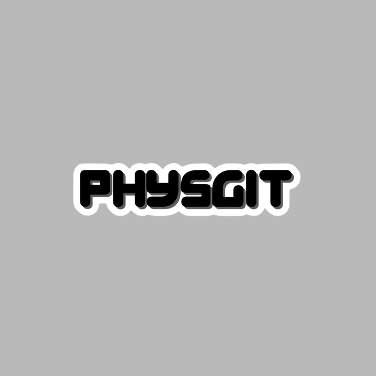 Physgit Kiss-Cut Stickers (White)