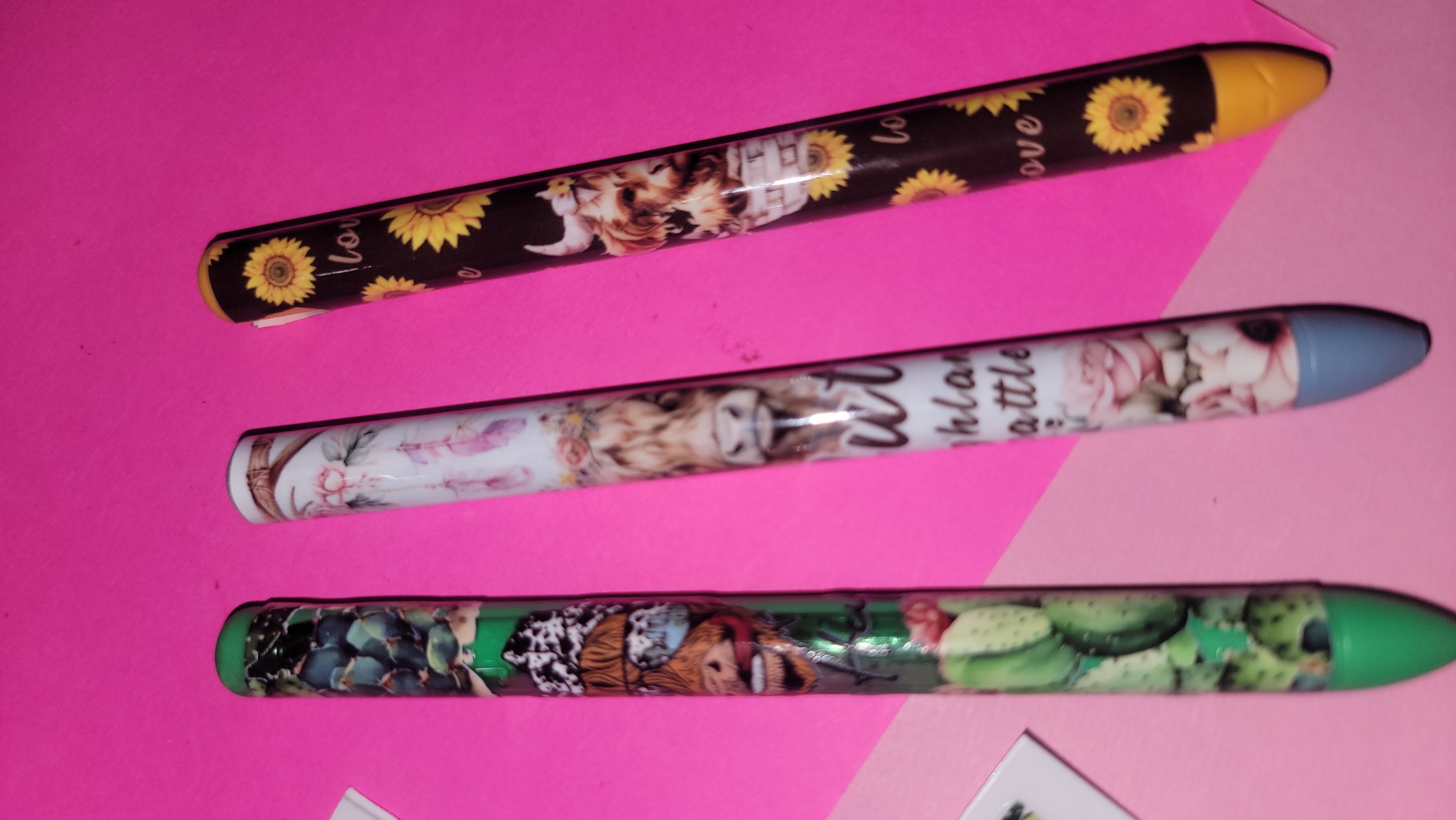 Cute Cow-Themed wrapped Pens 