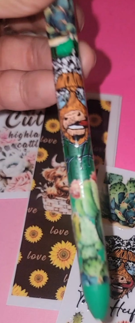 Cute Cow-Themed wrapped Pens 