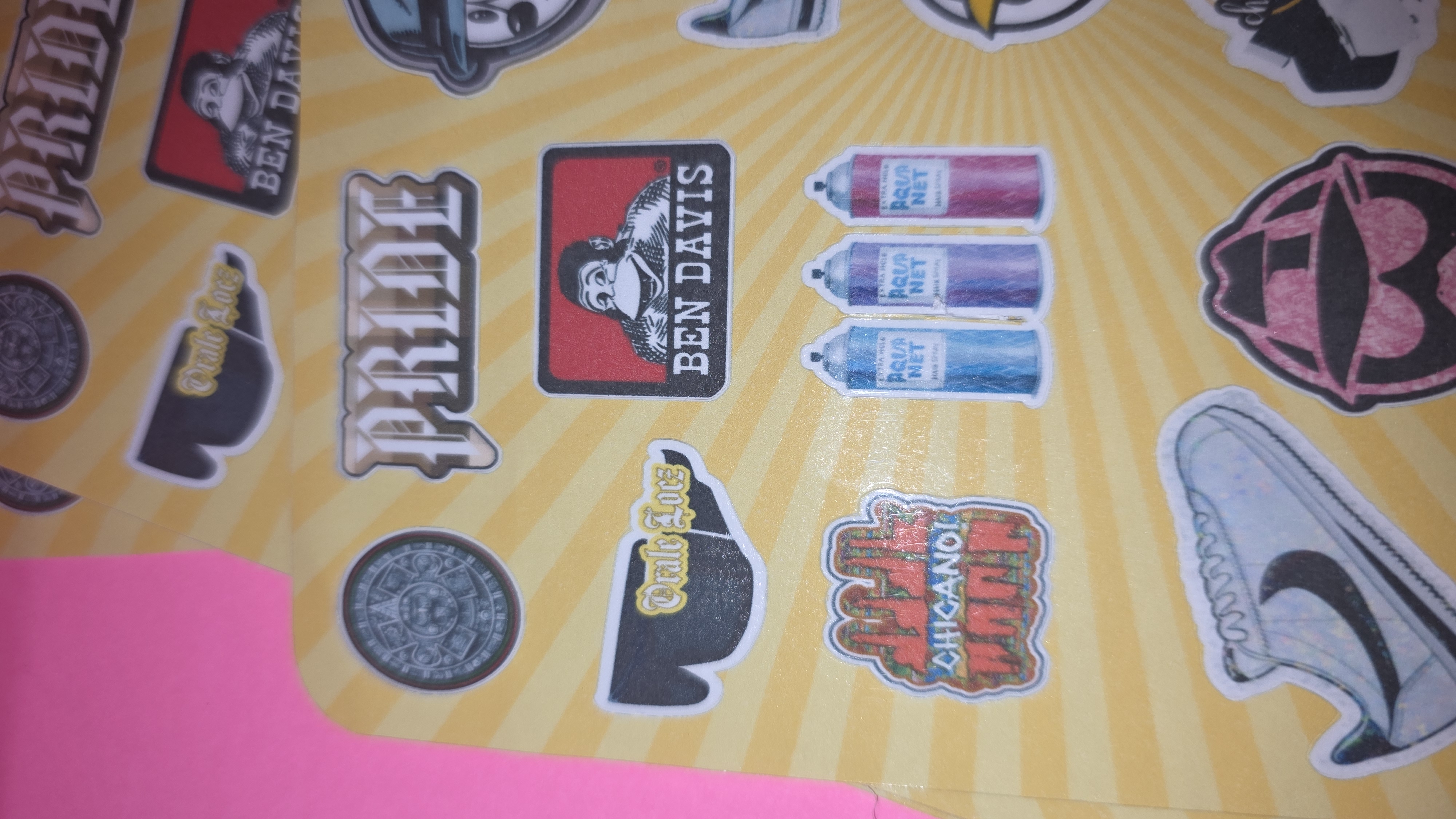 chicano-themed sticker sheet