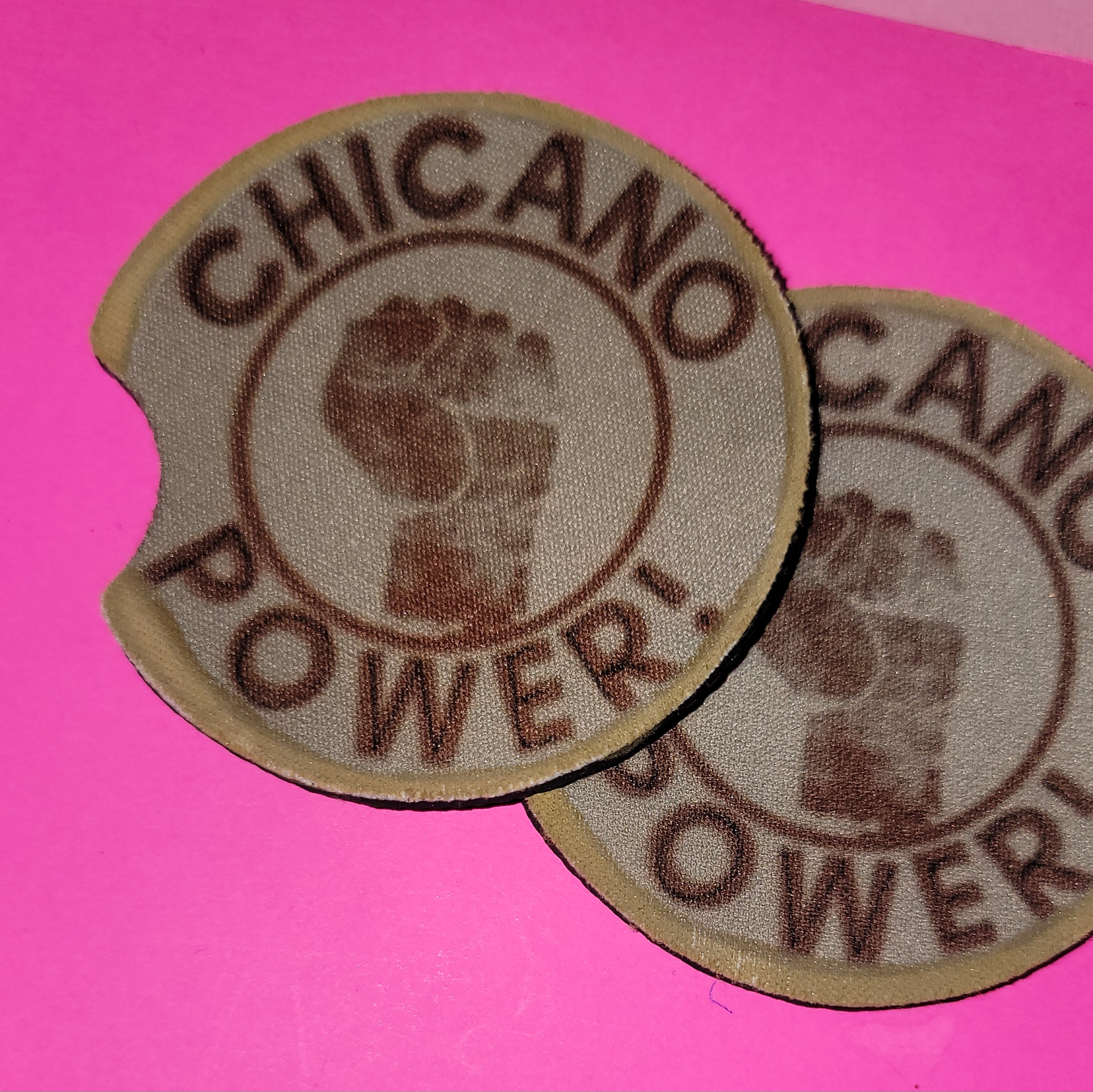 Chicano Power /aztec calendar Coaster Set