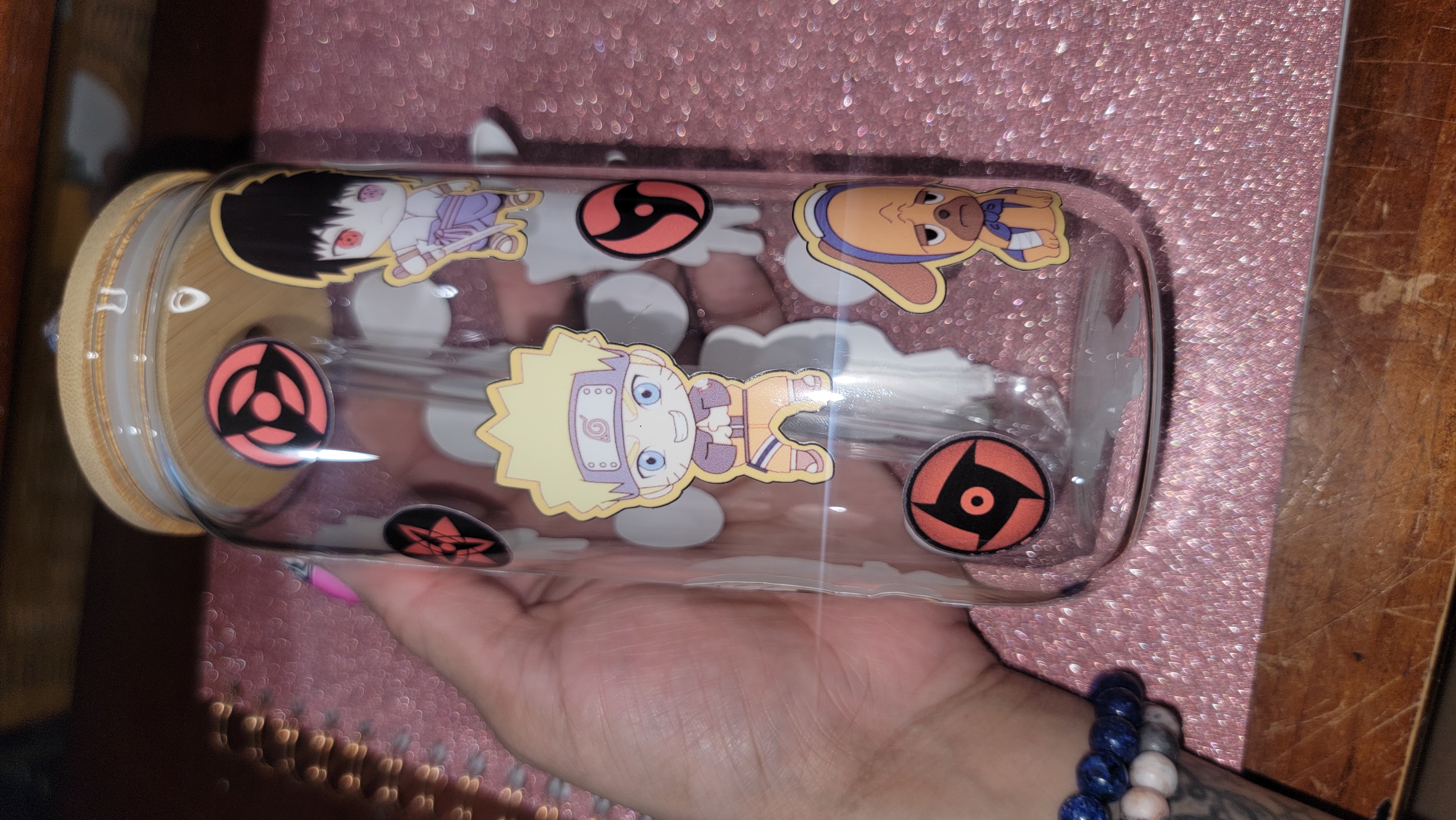 Favorite Nar anime -Themed Glass Water tumbler