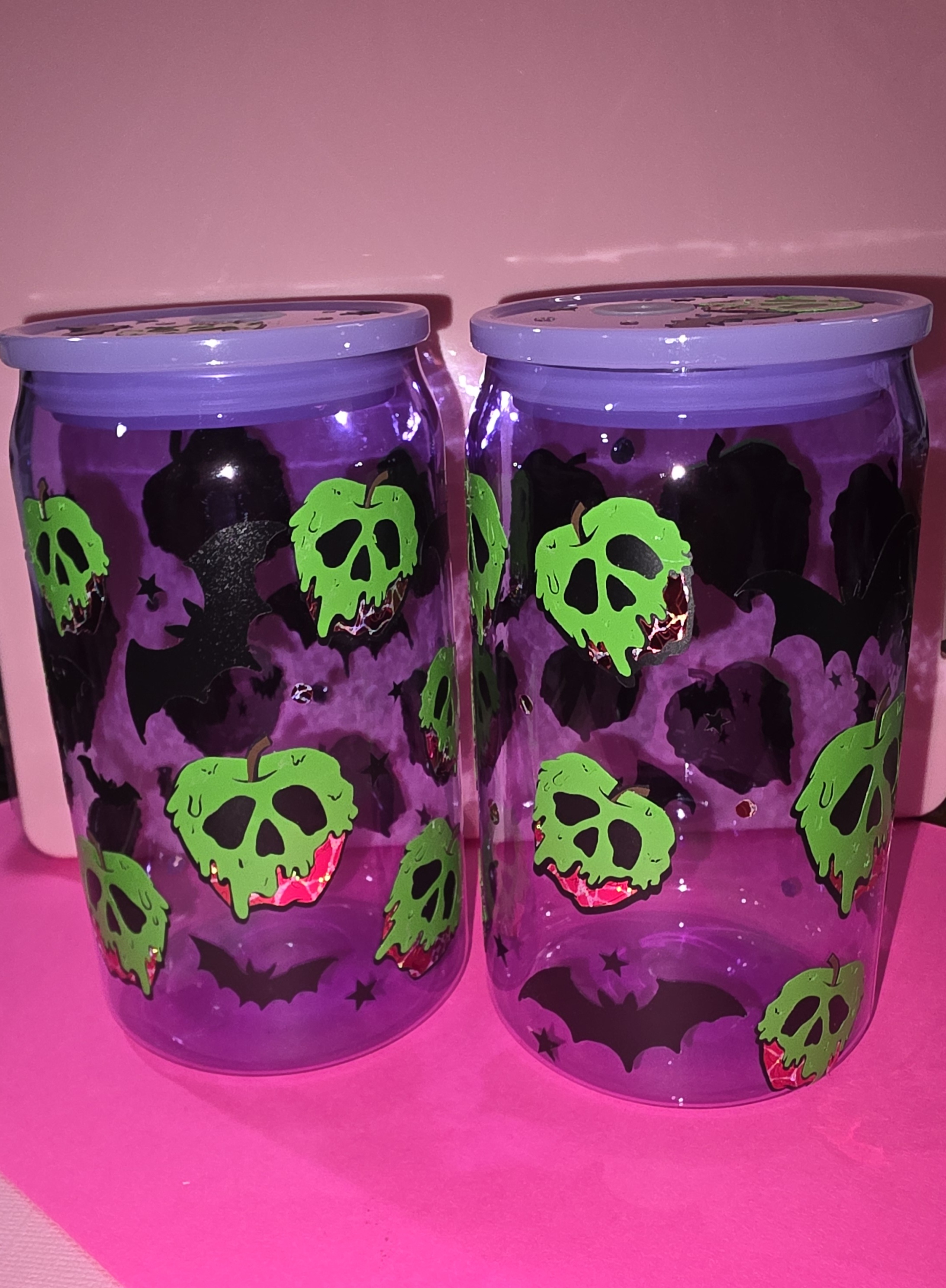 Purple Halloween Skull cups