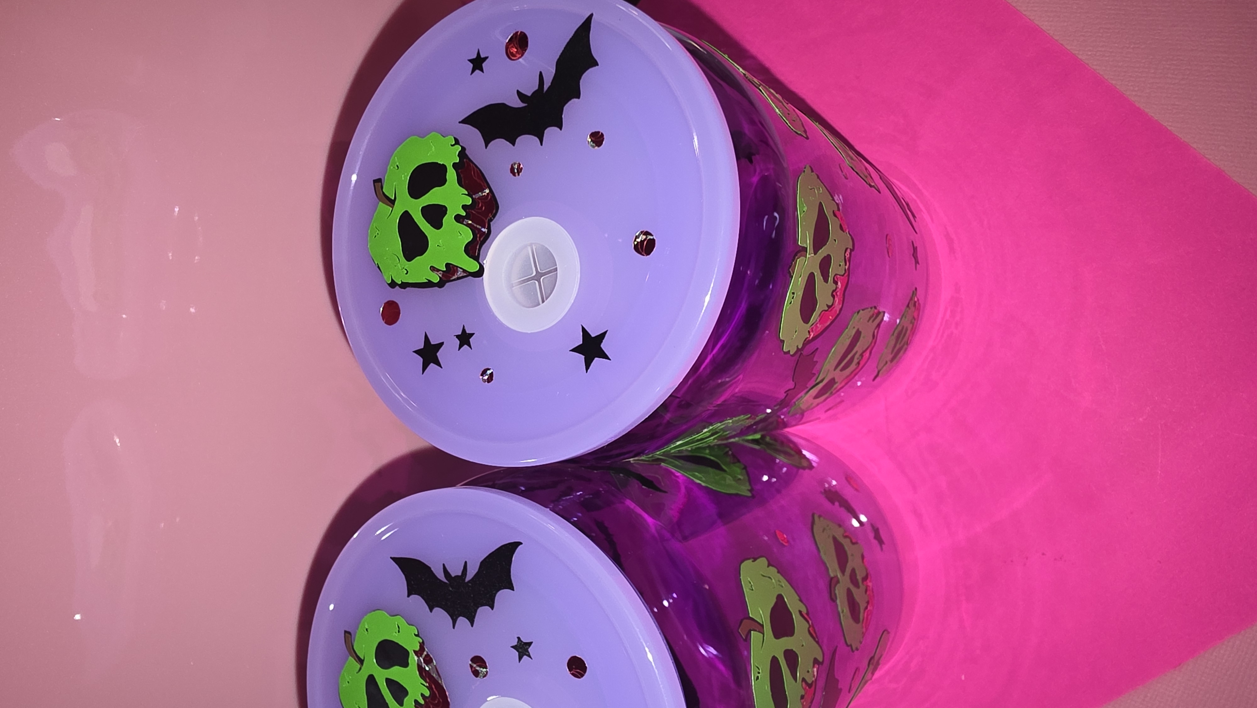 Purple Halloween Skull cups