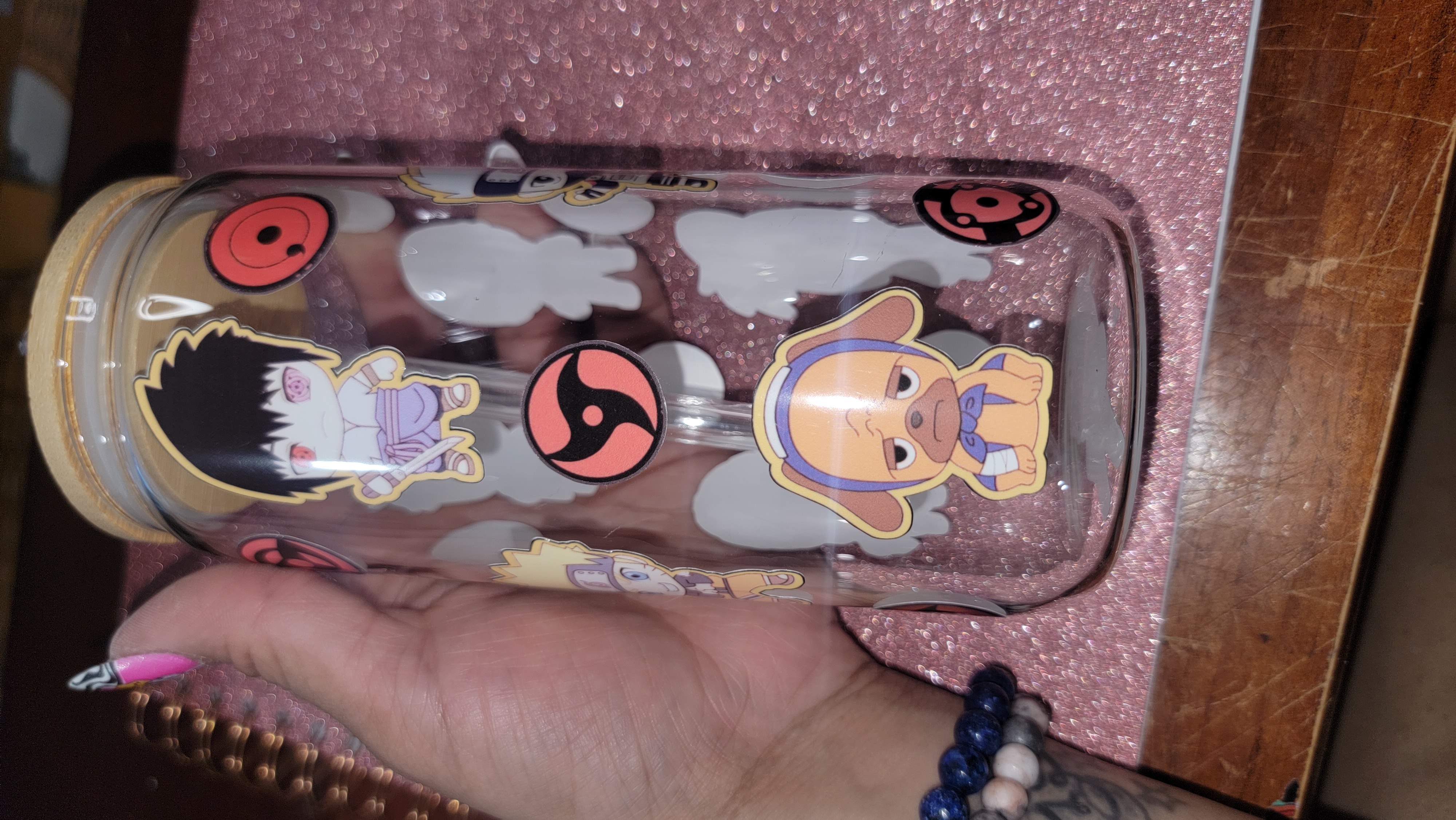 Favorite Nar anime -Themed Glass Water tumbler