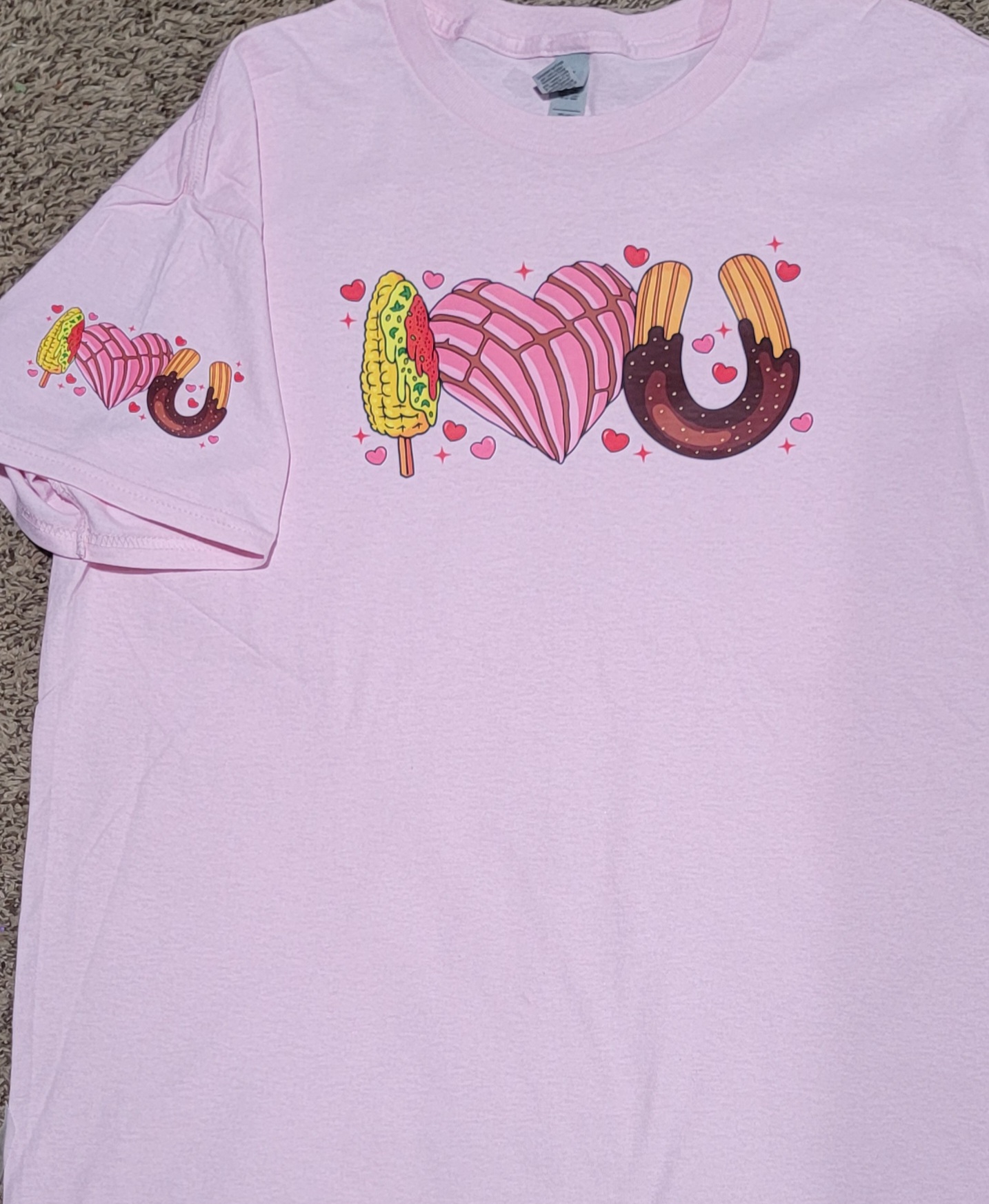 "I love you" elote,concha and churro Sweet Treats T-Shirt