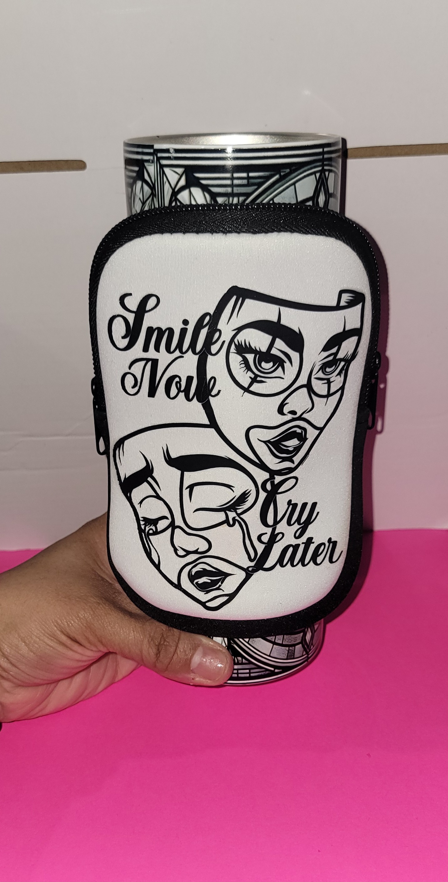 Smile Now Cry Later Zipper Pouch