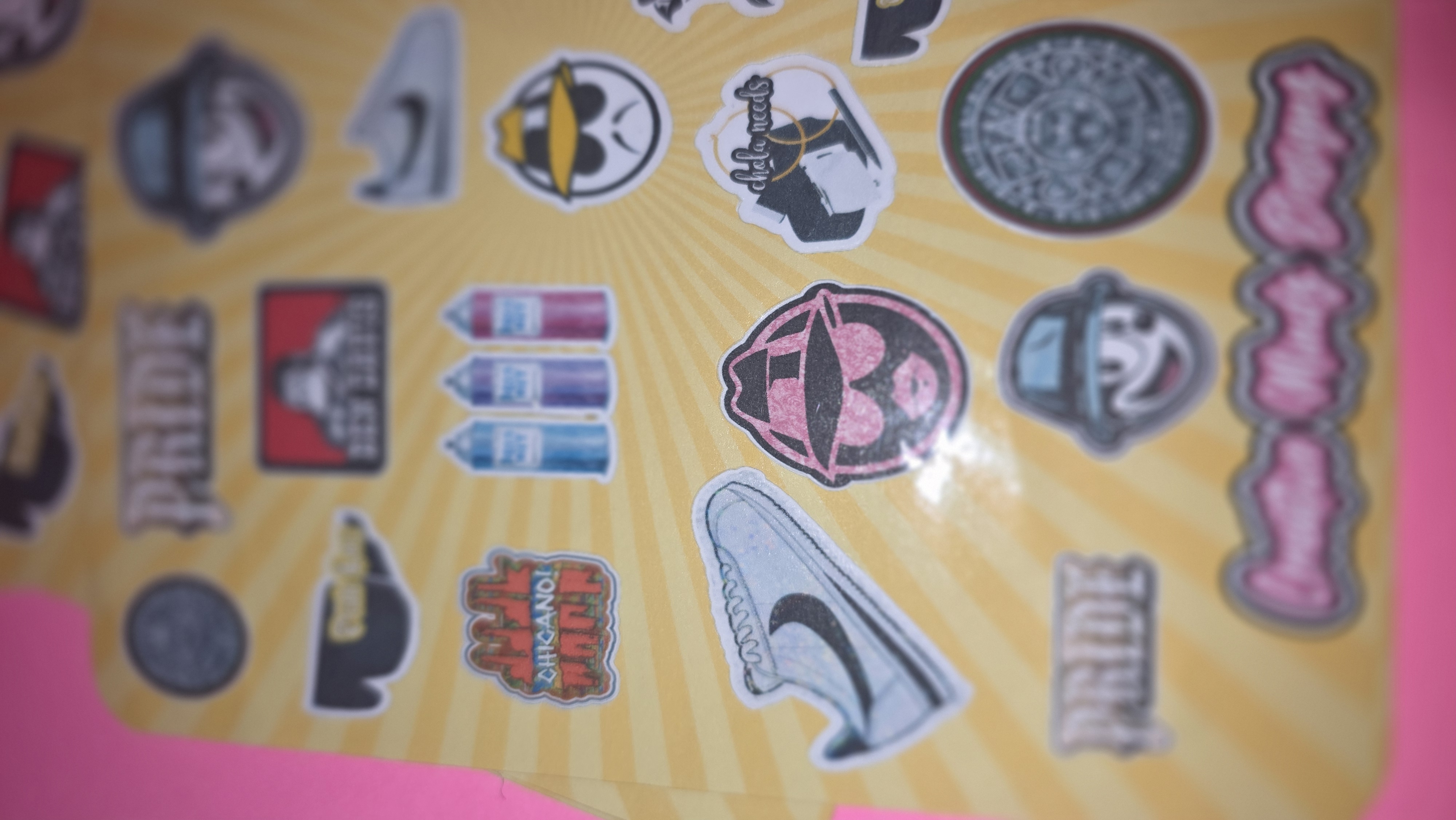 chicano-themed sticker sheet