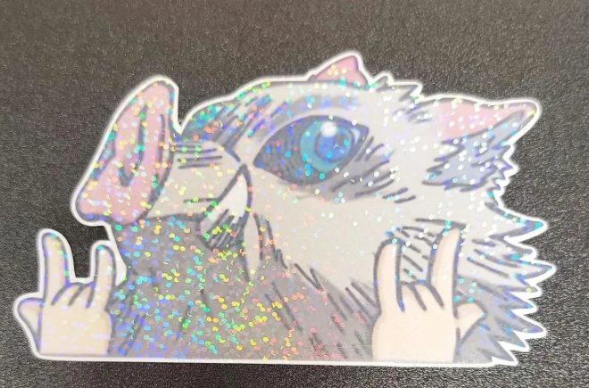 Holographic slayer Anime Character peepers