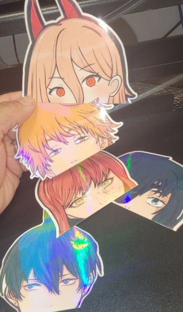 Chainman Anime Character Stickers