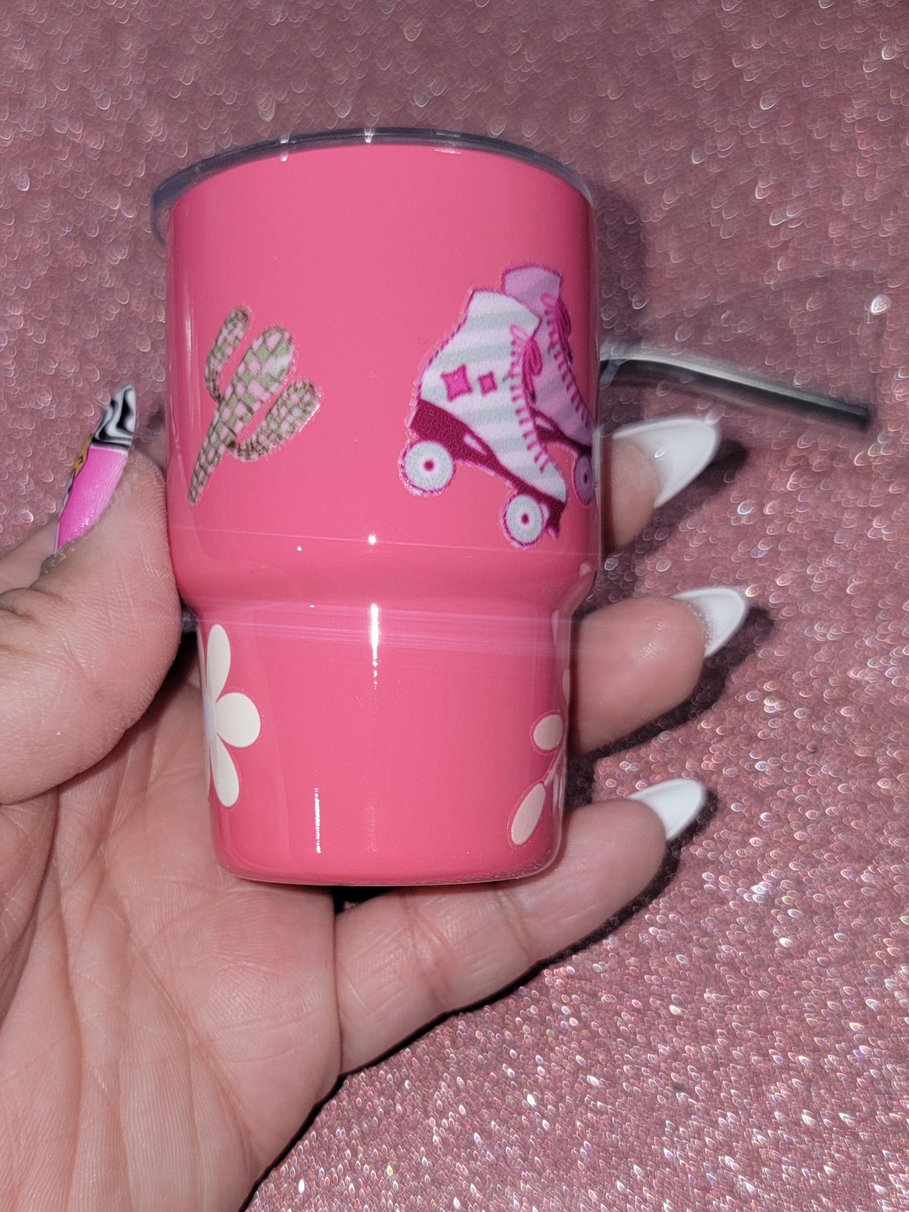 Pink Disco Ball Tumbler shot Cup