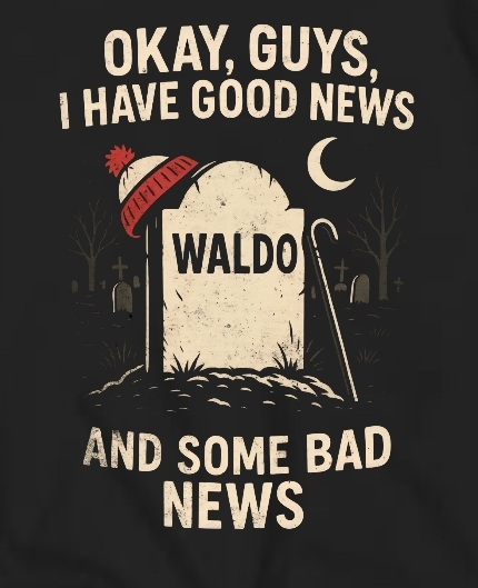 Waldo Good News Bad News T-shirt