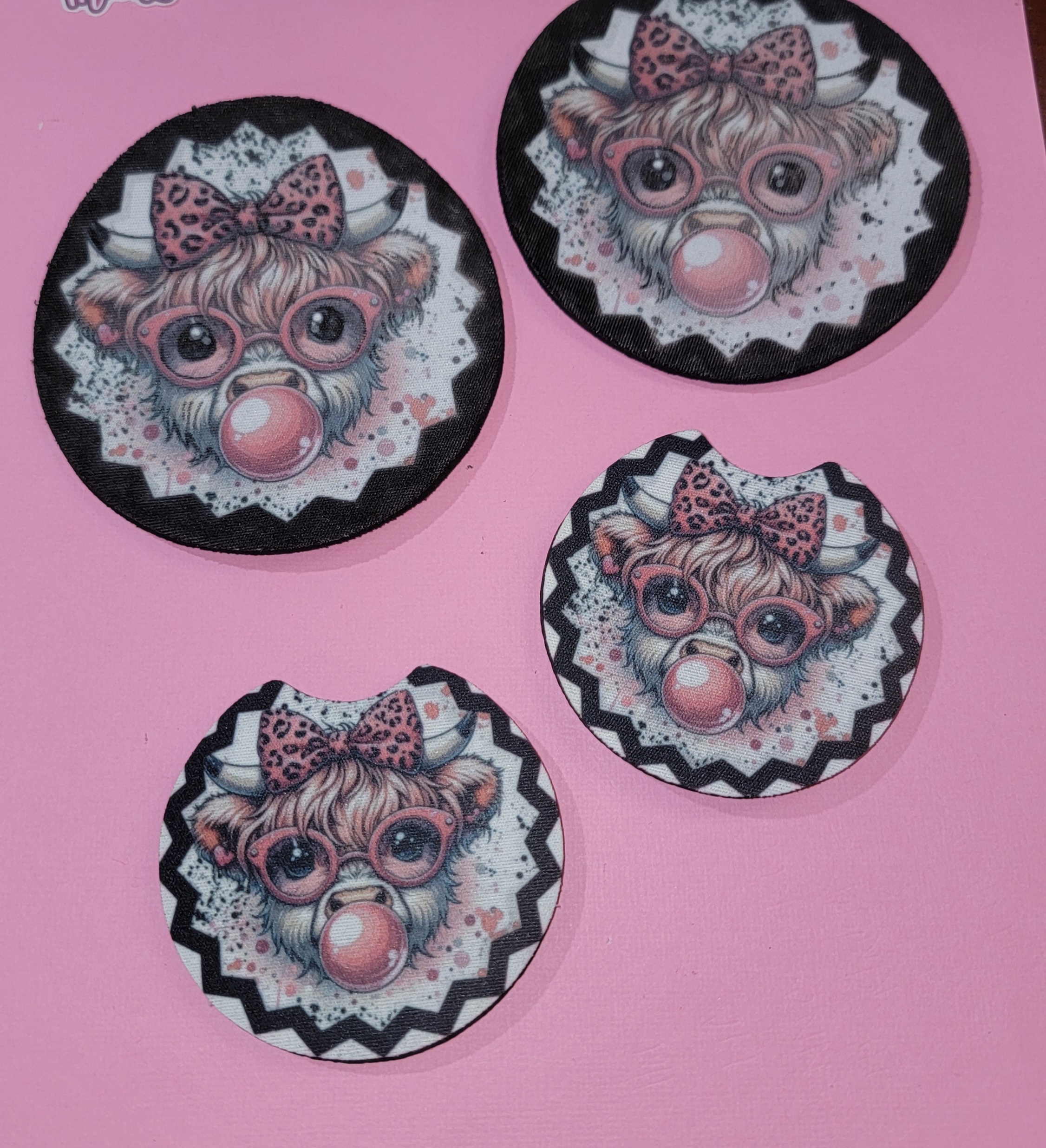 Cute Cow Car/home coasters