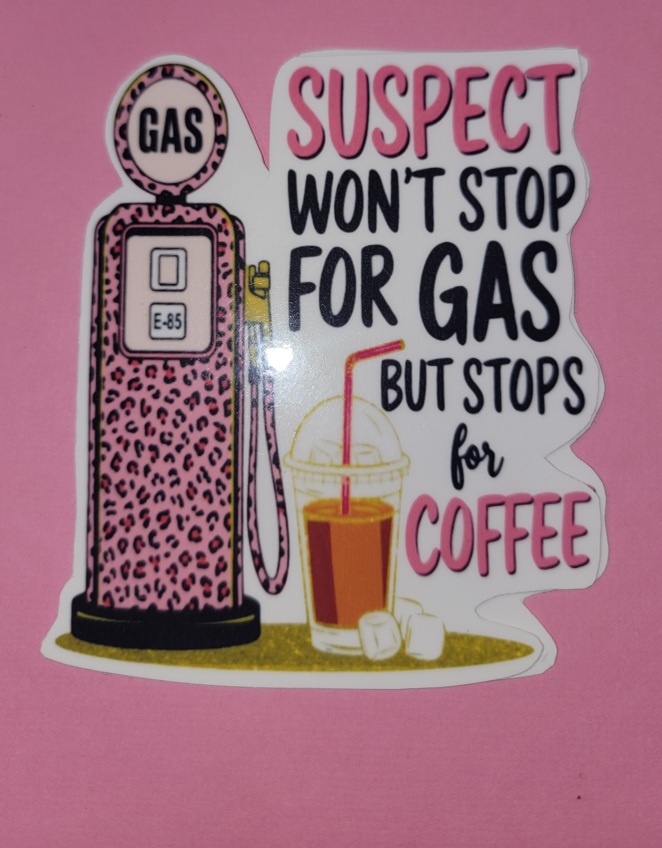 Funny Coffee and Gas Stickers