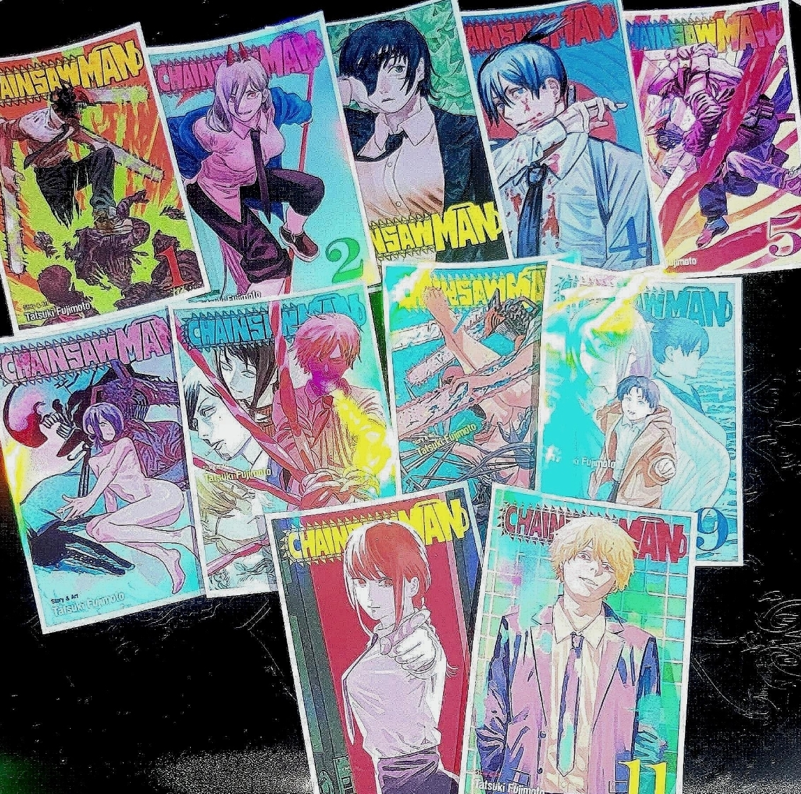 Chain-saw Man Manga Volumes 1-11cover stickers