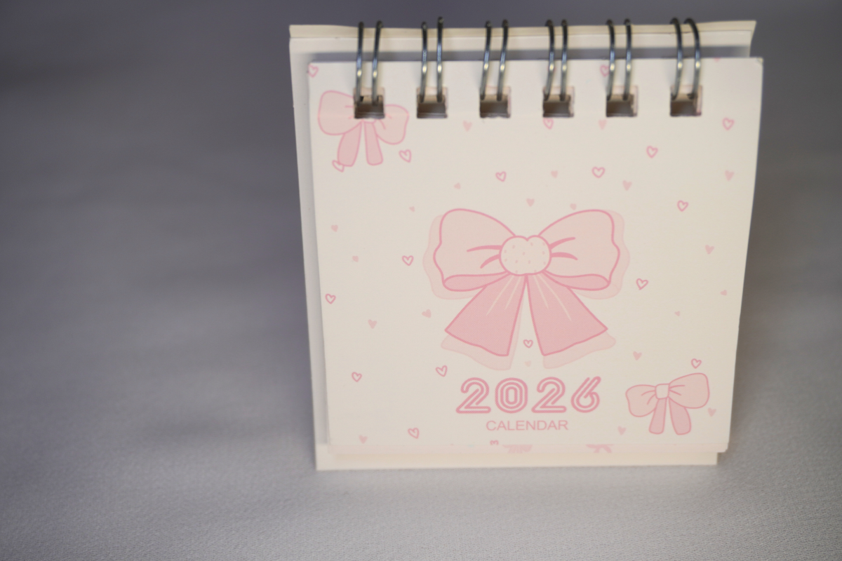 Mini Pink Bow 2026 Calendar